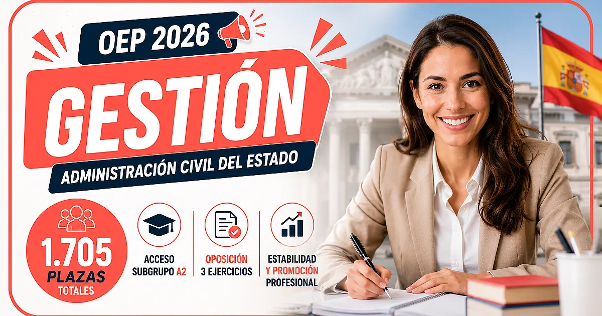 Convocatoria Histórica para Gestión de la Administración Civil del Estado: 1.705 Plazas para Dar el Salto a la Administración Pública